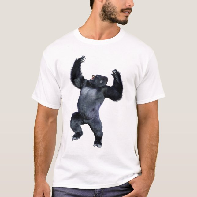 T-shirt Gorille noir singe (Devant)