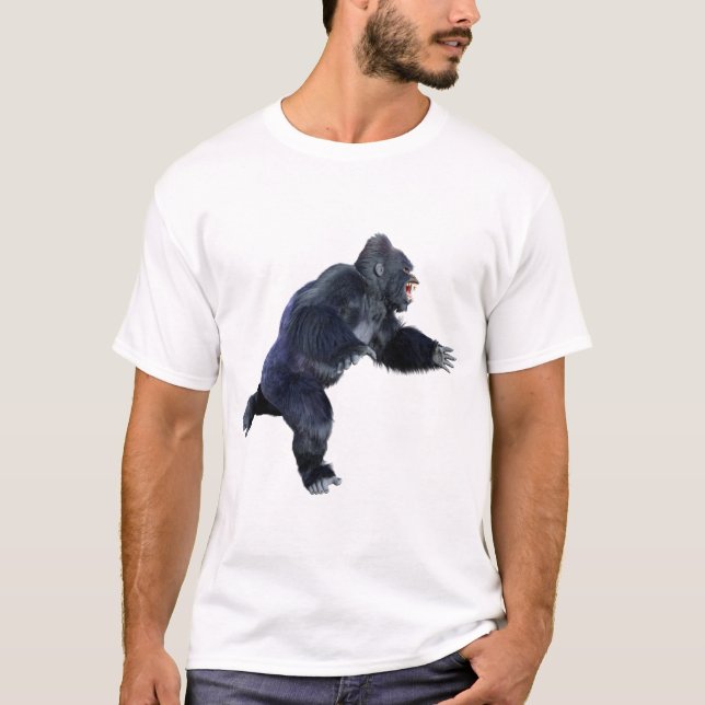 T-shirt Gorille noir singe (Devant)