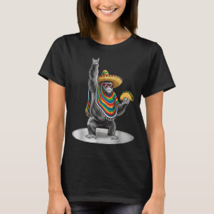 T-shirt Gorille portant un taco drôle de cinq de mayo garç