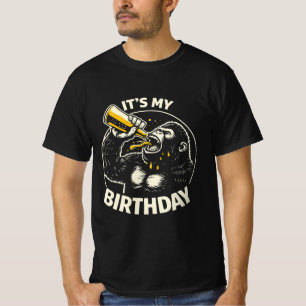 T-shirt Gorille qui boit des bières pour son anniversaire