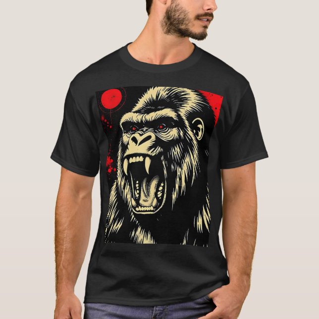 T-shirt Gorille Rétro (Devant)