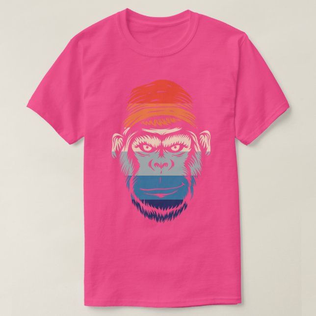 T-shirt Gorille souriante vintage (Design devant)