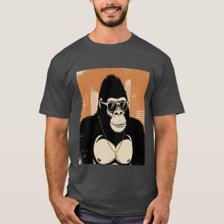 T-shirt gorille stylisée