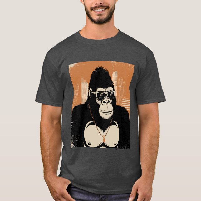 T-shirt gorille stylisée (Devant)