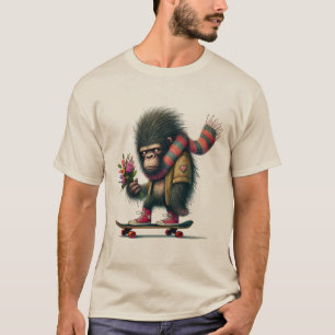 T-shirt Gorille sur un skateboard humoristique