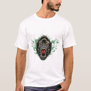 T-shirt Gorille tattoo wild bold old school