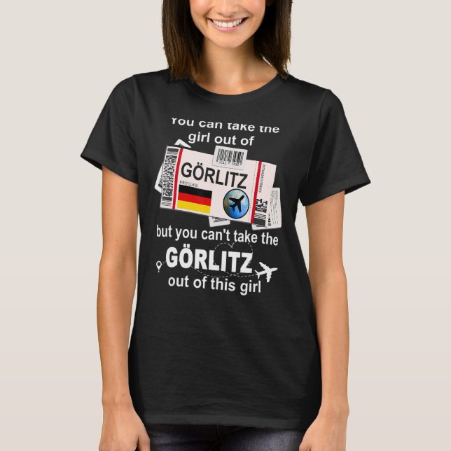 T-shirt Görlitz Boarding Pass Görlitz Girl Görlitz (Devant)