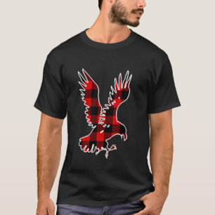 T-shirt Goshawk Red Buffalo Plaid Raptor Correspondant Pj
