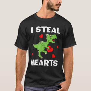 T-shirt Gosse mignonne Dinosaure Valentines Jour Amour Je