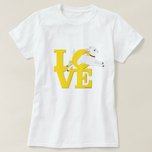 T-shirt GOT LOVER   Chèvre JAUNE L O V E - Chèvre blanche