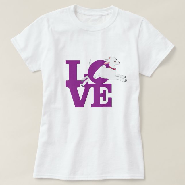 T-shirt GOT LOVER | POURPULER Chèvre L O V E avec chèvre b (Design devant)