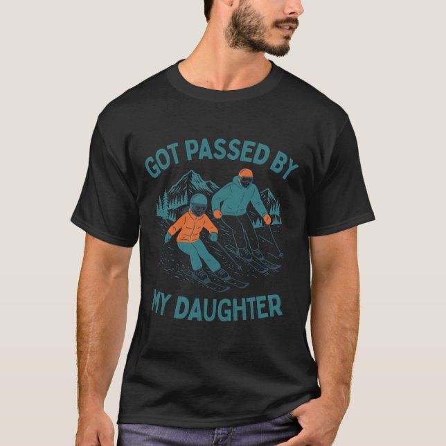 T-shirt Got Ped By My Daughter Funny Skiing Dad Winter Spo (Devant)