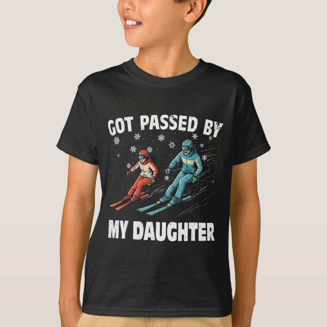 T-shirt Got Ped By My Daughter Funny Skiing Funny Family D (Devant)