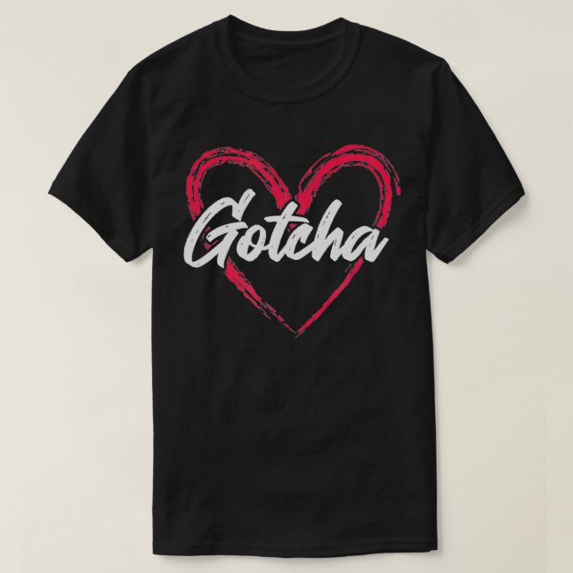 T-shirt Gotcha Adoption Day Amour Famille de coeur (Design devant)