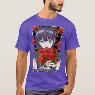 T-shirt Goth Anime Girl Gothic Roses Aesthetic Japanese Va
