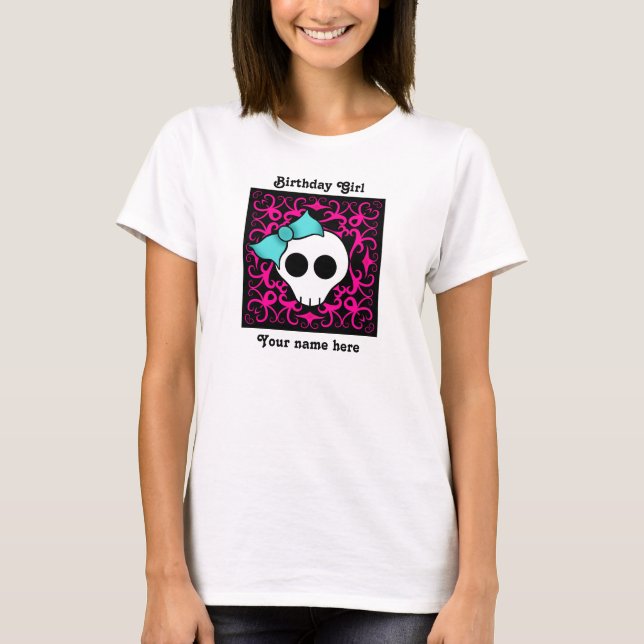 T-shirt Goth crâne douce fille de 16 ans (Devant)
