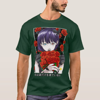 T-shirt Goth Girl Gothic Bouquet Rose sorcière esthétique