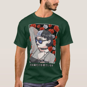T-shirt Goth Girl Gothique Anime gothique Esthétique Japon