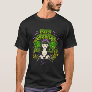 T-shirt Goth Girl Pinup Psycho Girami Horreur Zombies