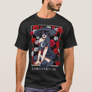 T-shirt Goth Girl sorcière Rose Halloween Sorcery Witchcra
