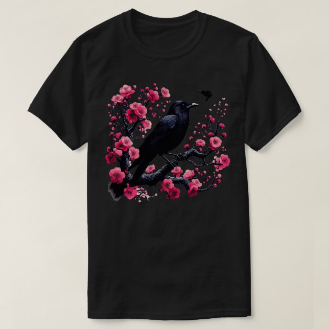 T-shirt Goth Gothique Sombre Corbeau Éffrayant Corbeau Cui (Design devant)