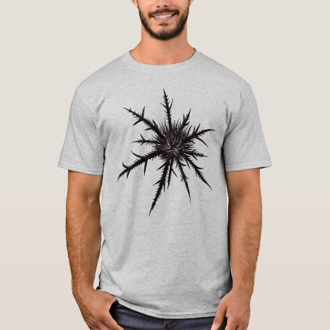 T-shirt Goth Nature Lover Thistle (Devant)