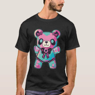 T-shirt Goth Pastel Teddy Bear Cute Déplaisante Anime Japo
