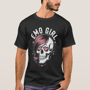 T-shirt Goth Pink Skull Alt Grunge Scene Kid 2000s Punk Em