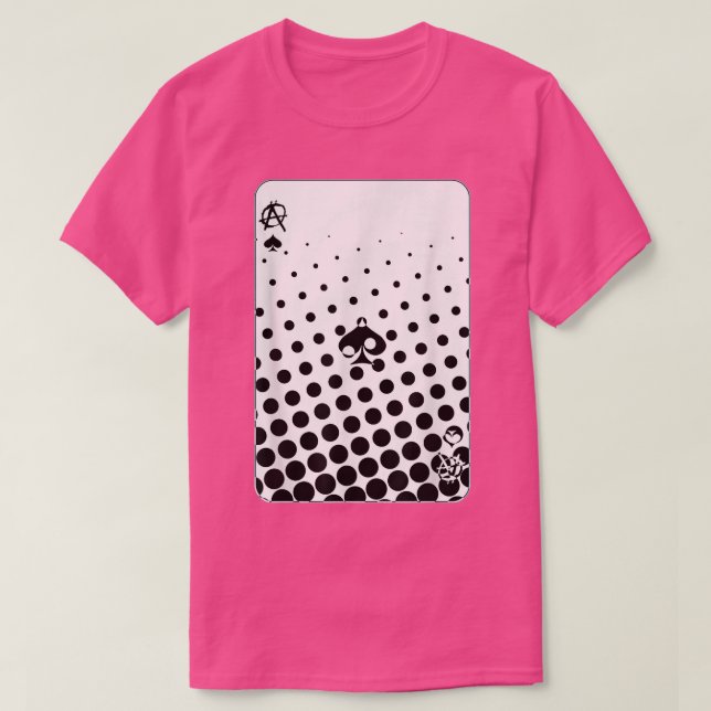 T-shirt Goth Punk Ace Of Spades Card Shark Gambler Skeleto (Design devant)