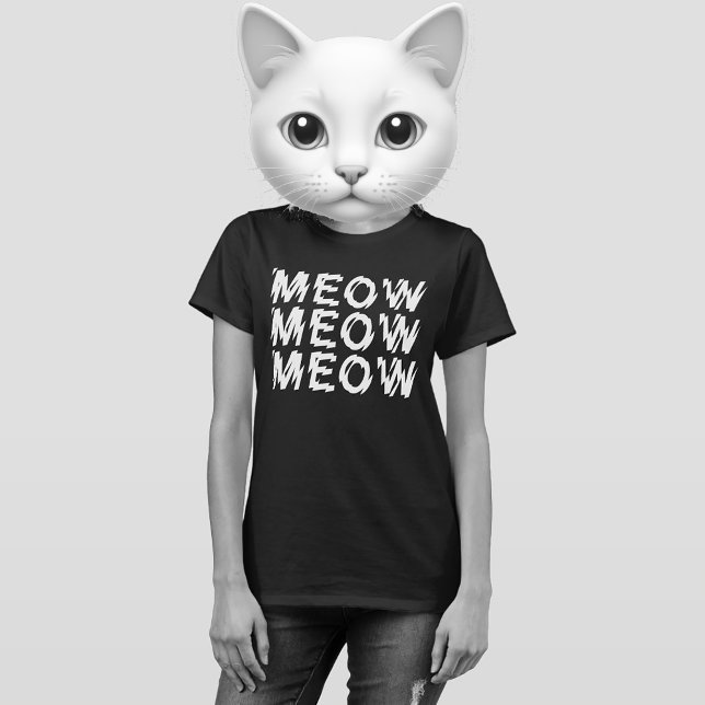 T-SHIRT GOTH PUNK MEOW MEOW MEOW MEOW SHIRT (MEOW MEOW MEOW)