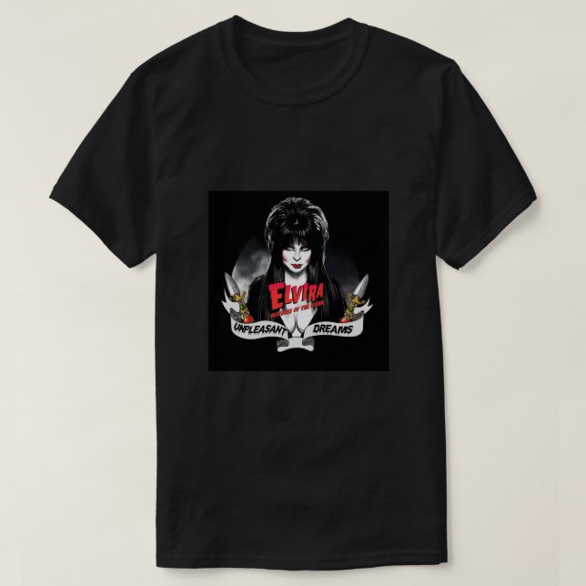 T-shirt Goth Queens - Elvira, maîtresse de l'affiche noire (Design devant)