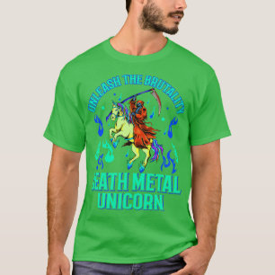 T-shirt Goth Rock Satan Unicorn Festivals Métal de la mort
