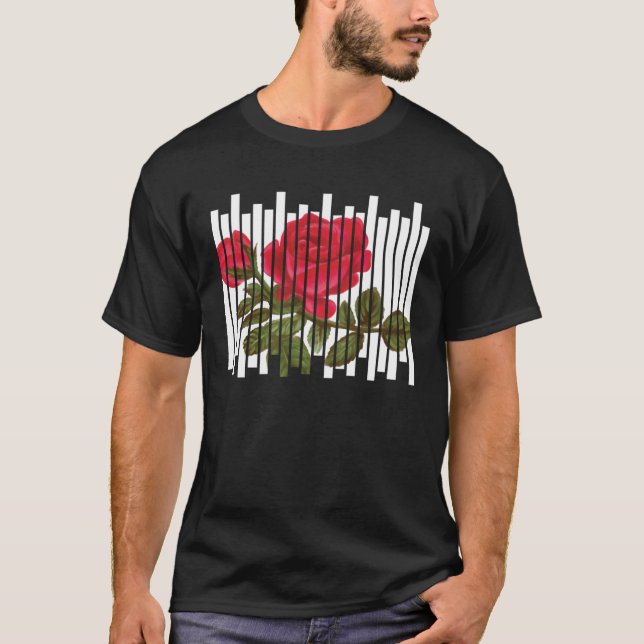 T-shirt Goth Rose Grunge esthétique pour une Fleur et Anth (Devant)
