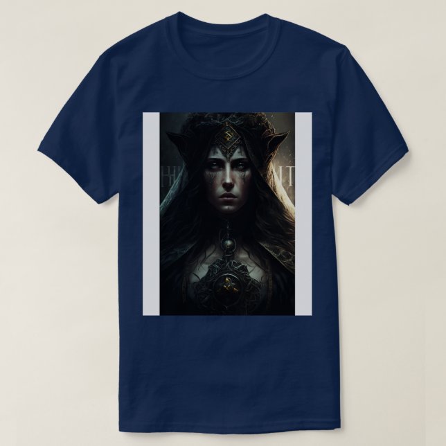 T-shirt Goth Style Tarot Haute Prêtesse (Design devant)