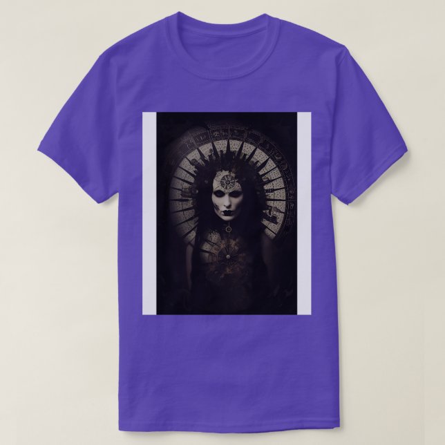 T-shirt Goth Style Tarot sinistre Roue de Fortune 1 (Design devant)