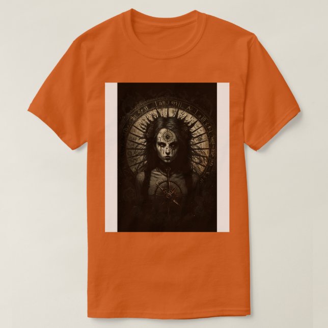 T-shirt Goth Style Tarot sinistre Roue De Fortune 4 (Design devant)