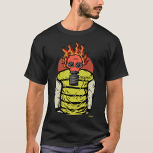 T-shirt Goth Vidéo Jeu Gaz Masque Gamer