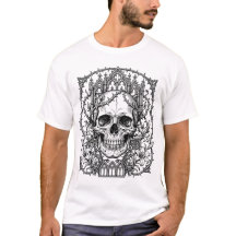 Gothic Cathedral Skull Shirt Mens Dark Art