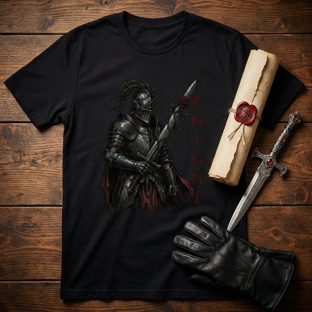 T-shirt Gothic Knight of the Bleeding Rose Dark Fantasy (Créateur téléchargé)