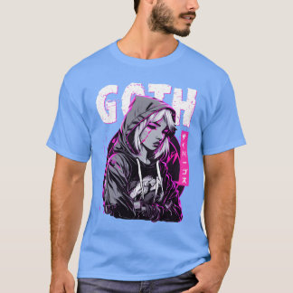 T-shirt Gothic Sad Girl Anime Japanese Cybergoth Vaporwave