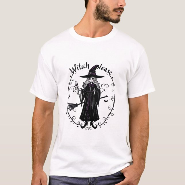 T-shirt Gothic "Witch Please" (Devant)