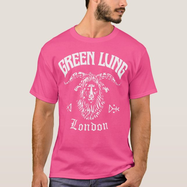T-shirt Gothicien de bande de poumon vert (Devant)