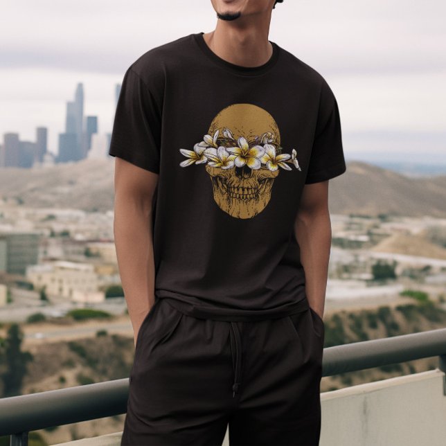 T-shirt gothique à crâne floral (Créateur téléchargé)