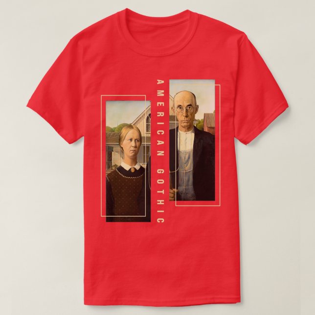 T-shirt gothique américain rétro (Design devant)