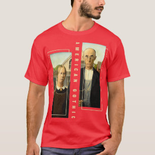 T-shirt gothique américain rétro