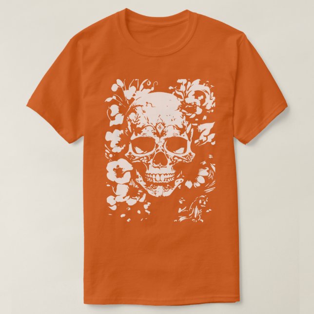 T-shirt gothique avec roses 5 (Design devant)