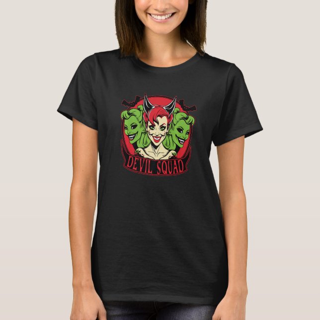 T-shirt Gothique Devil Squad Anniversaire Et Groupe D'Évén (Devant)
