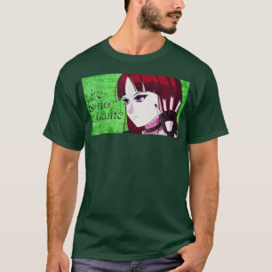 T-shirt Gothique & Emo Serious Anime Girl Life n'est pas u
