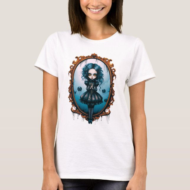 T-shirt Gothique en miroir victorien Halloween Mug (Devant)