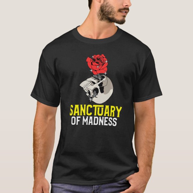 T-shirt Gothique esthétique crâne Rose gothique (Devant)